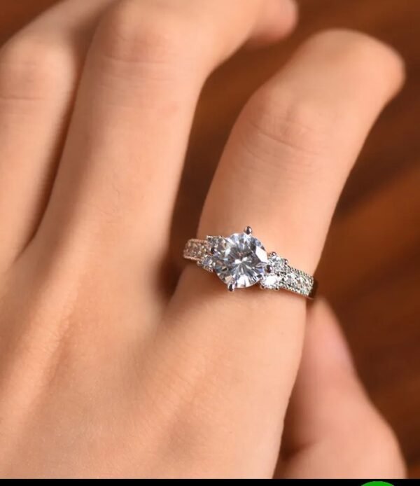 Bague plaqué or blanc 18k