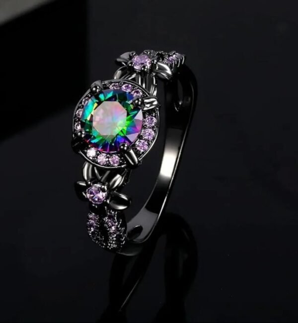 Bague en cuir plaqué noir