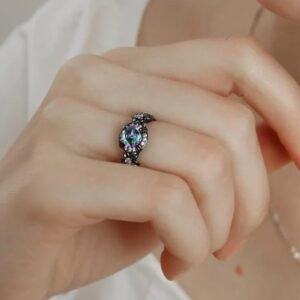 Bague en cuir plaqué noir