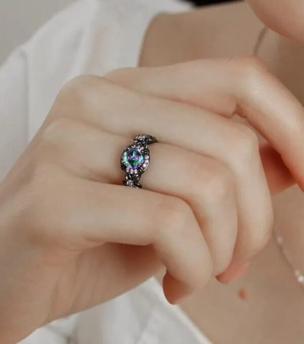 Bague en cuir plaqué noir