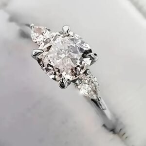 Bague plaqué or blanc