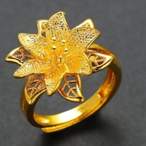 Bague plaquée or 24k