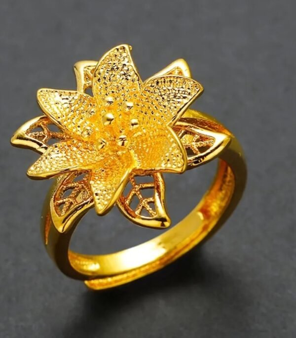 Bague plaquée or 24k