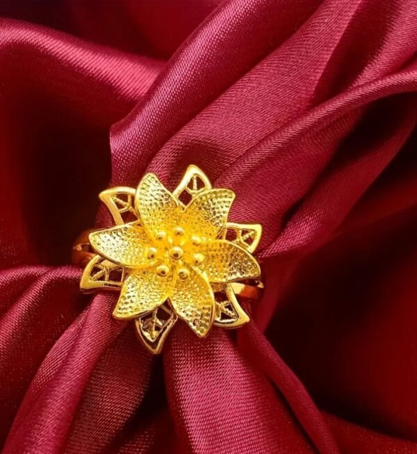 Bague plaquée or 24k