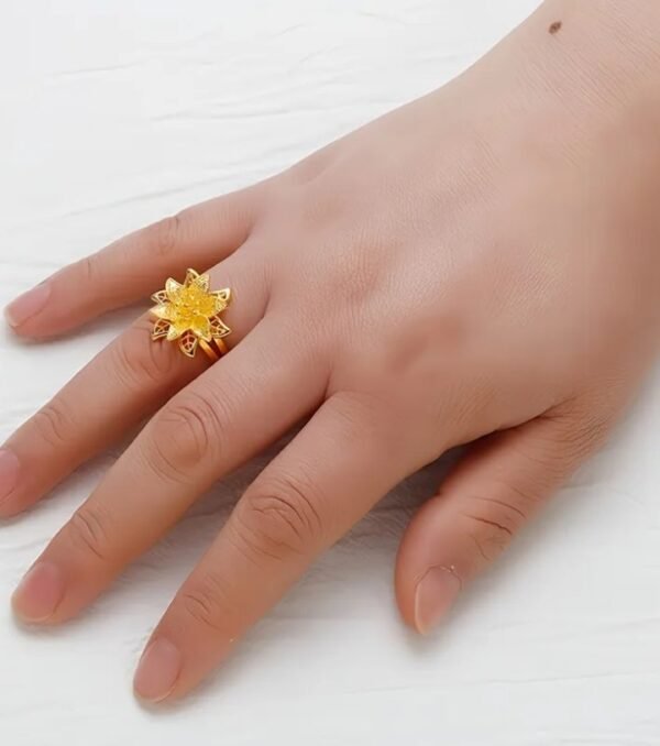 Bague plaquée or 24k