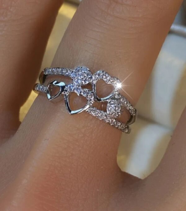 BAGUE plaqué OR Blanc