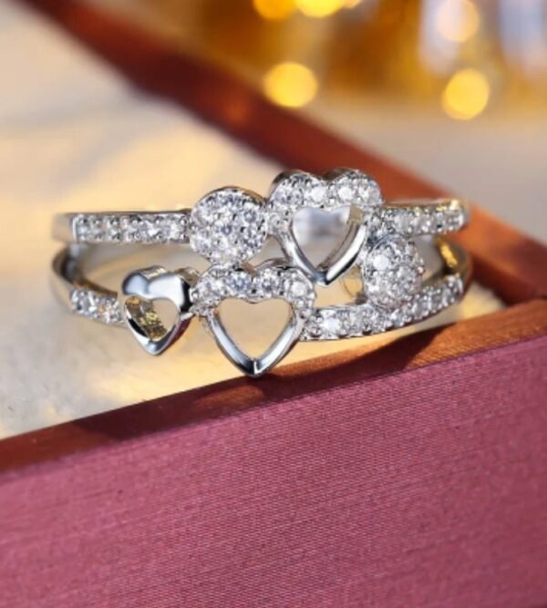 BAGUE plaqué OR Blanc