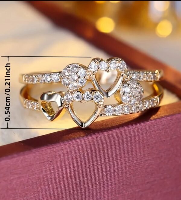 BAGUE plaqué OR Blanc