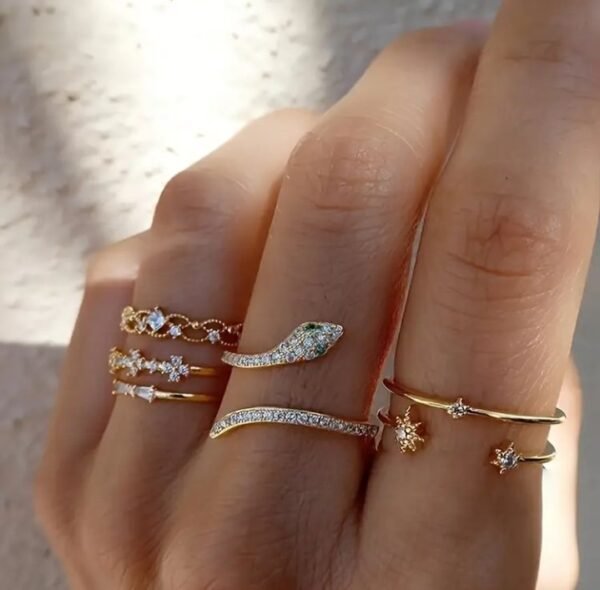 Ensemble de 7 bagues