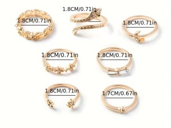 Ensemble de 7 bagues